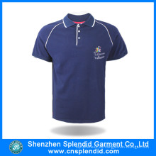 Camiseta de polo de algodón de calidad superior personalizada de encargo de los hombres